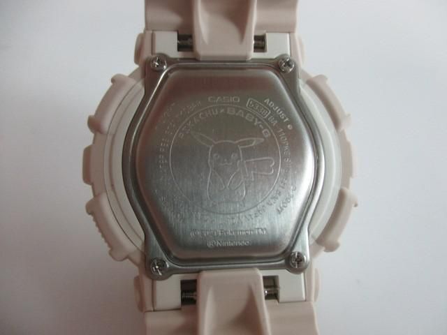未使用 タグ付き 稼働品 カシオ CASIO BABY-G- ポケモン ピカチュウ BA-110PKC ピンクベージュ 腕時計_画像6