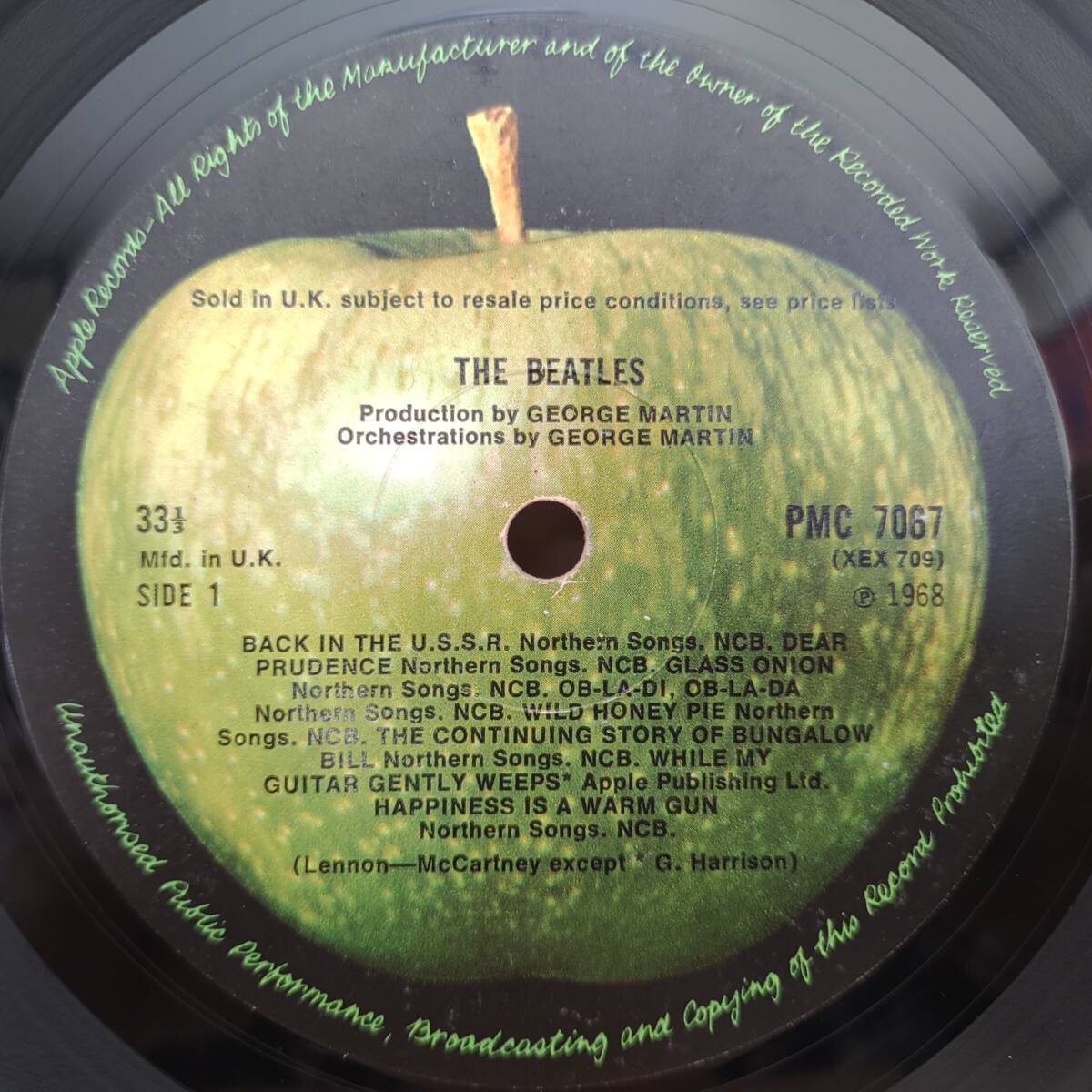 全面An EMI表記無 マトオール1 THE BEATLES【WHITE ALBUM】 PMC 7067-8 mono盤 付属品完品 保護紙有 UKファーストプレスの画像6