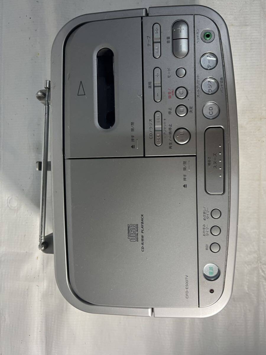 SONY CD ラジオカセットレコーダー CFD-E500TV ソニー ラジオ の画像3