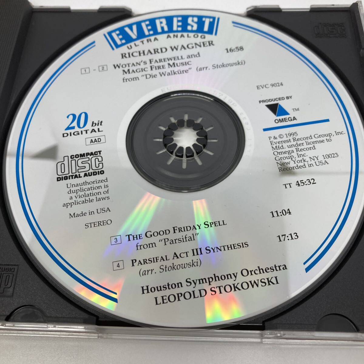 ストコフスキー ワーグナー 管弦楽曲集 ワルキューレ パルジファル EVEREST EVC 9024 CDの画像3
