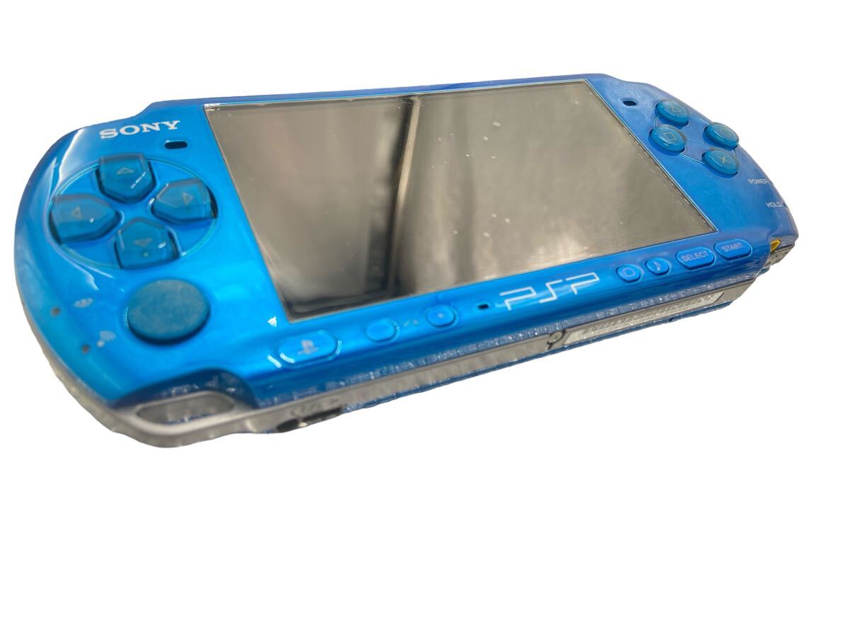 SONY PSP-3000 PSP本体 ソニー PSP ブルー　バッテリーパック ケース メモリーカード付き 本体 動作未確認 プレイステーションポータブル _画像3