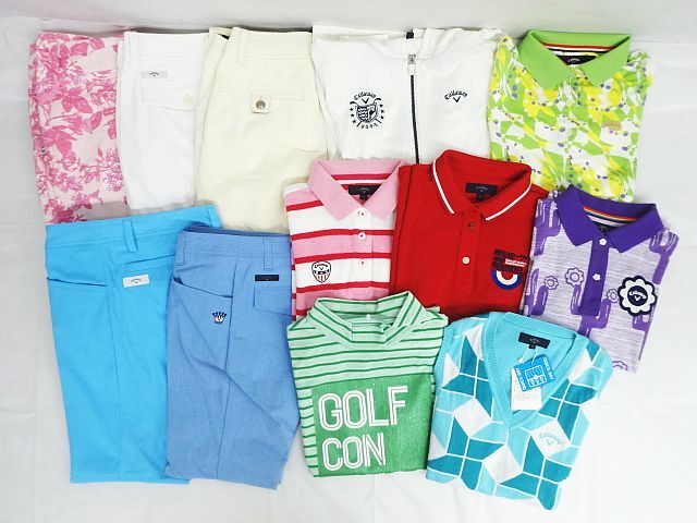 CALLAWAY キャロウェイ レディース ウェア まとめ 12点セット ベスト ポロシャツ パーカー パンツ 未使用有 上Mサイズ 下S～SSサイズ
