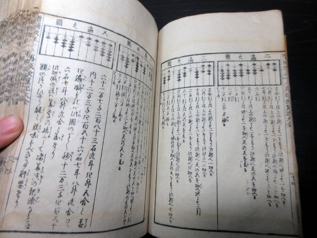 ☆3384和本江戸嘉永2年（1849）和算「算法絹節」全1冊/松岡良助能一/そろばん/算数/数学/絵入古書古文書/木版摺り_画像6