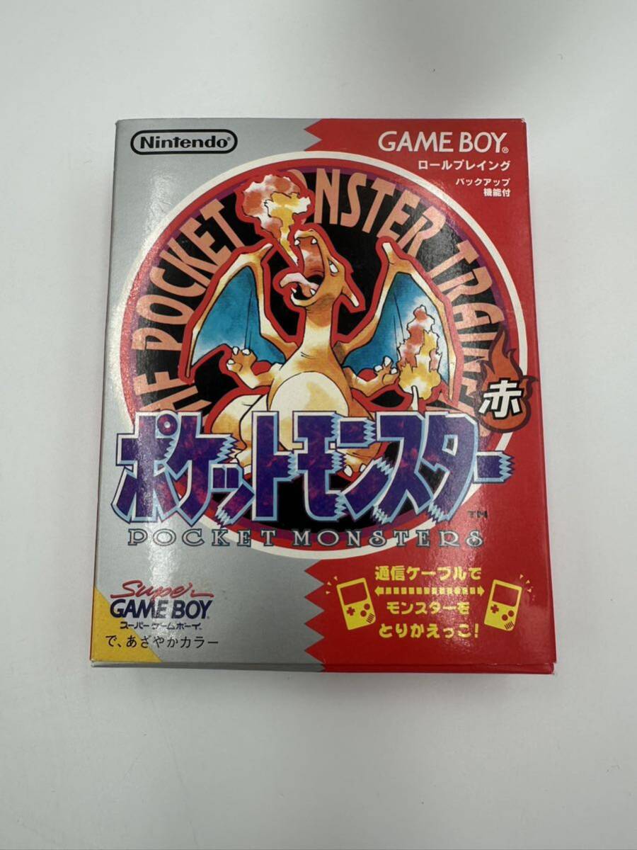 美品 GAMEBOY ポケットモンスター 赤 任天堂 ポケモン GBソフト 説明書付き ゲームボーイ ソフト の画像1