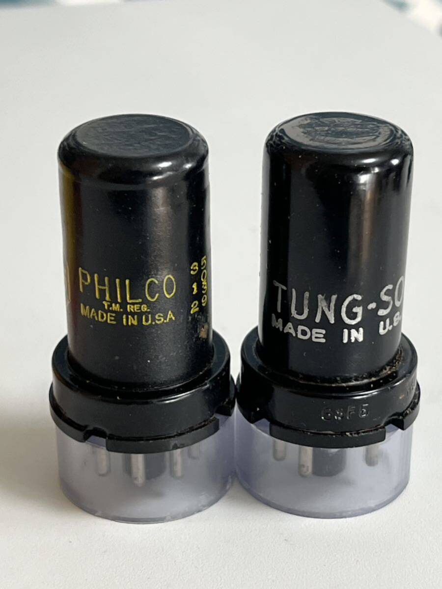 6SF5 2本 PHILCO TUNG-SOL 試験済み 真空管_画像3