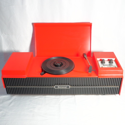 ナショナル レコードプレイヤー コンパクトテーブルステレオ SF-459 ターンテーブル レトロ アンティーク オーディオ機器/120サイズ_画像1