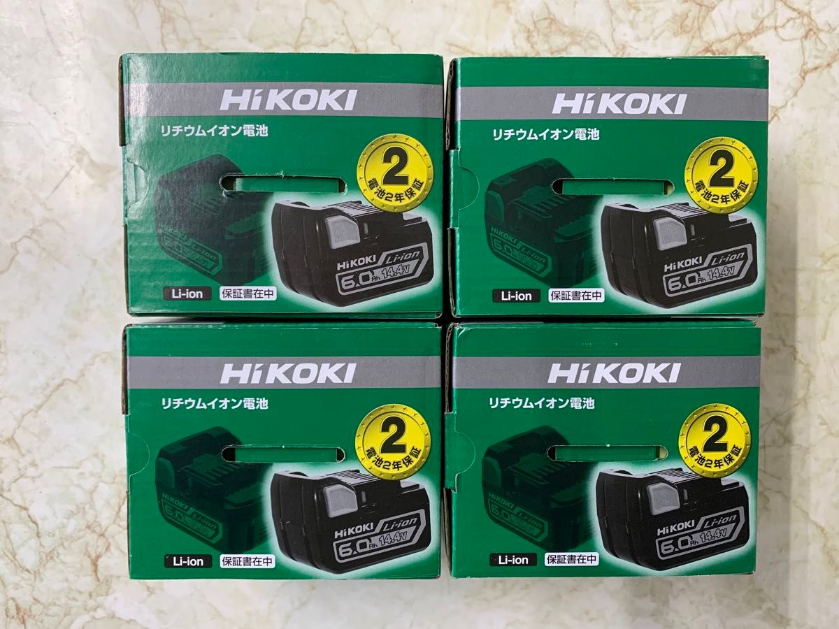 新品 ハイコーキ Hikoki 日立工機 リチウムイオン電池 14.4V 6.0Ah 0033-8886 BSL1460×4個