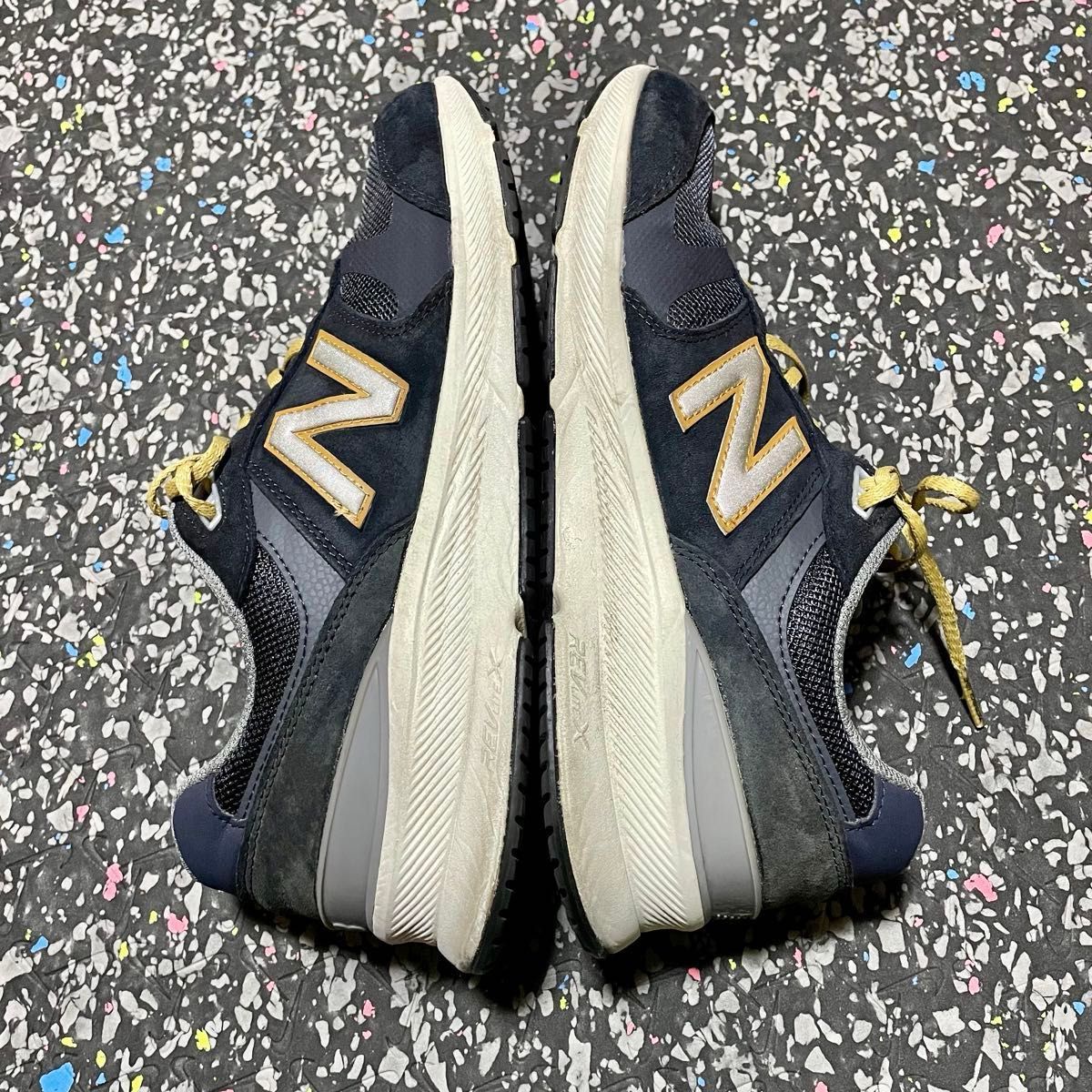 ニューバランス MW880NV5 26.5cm 4E 破けありネイビー ウォーキングシューズ スニーカー New Balance