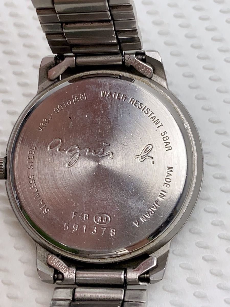 T949 agnis b. アニエスベー V33J-0010 クォーツ 腕時計の画像6