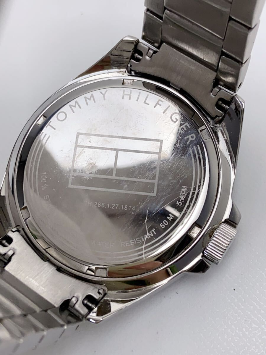 T976 TOMMY HIFIGER トミーヒルフィガー TH.266.1.27.1814 黒文字盤 メンズ腕時計 クォーツの画像6