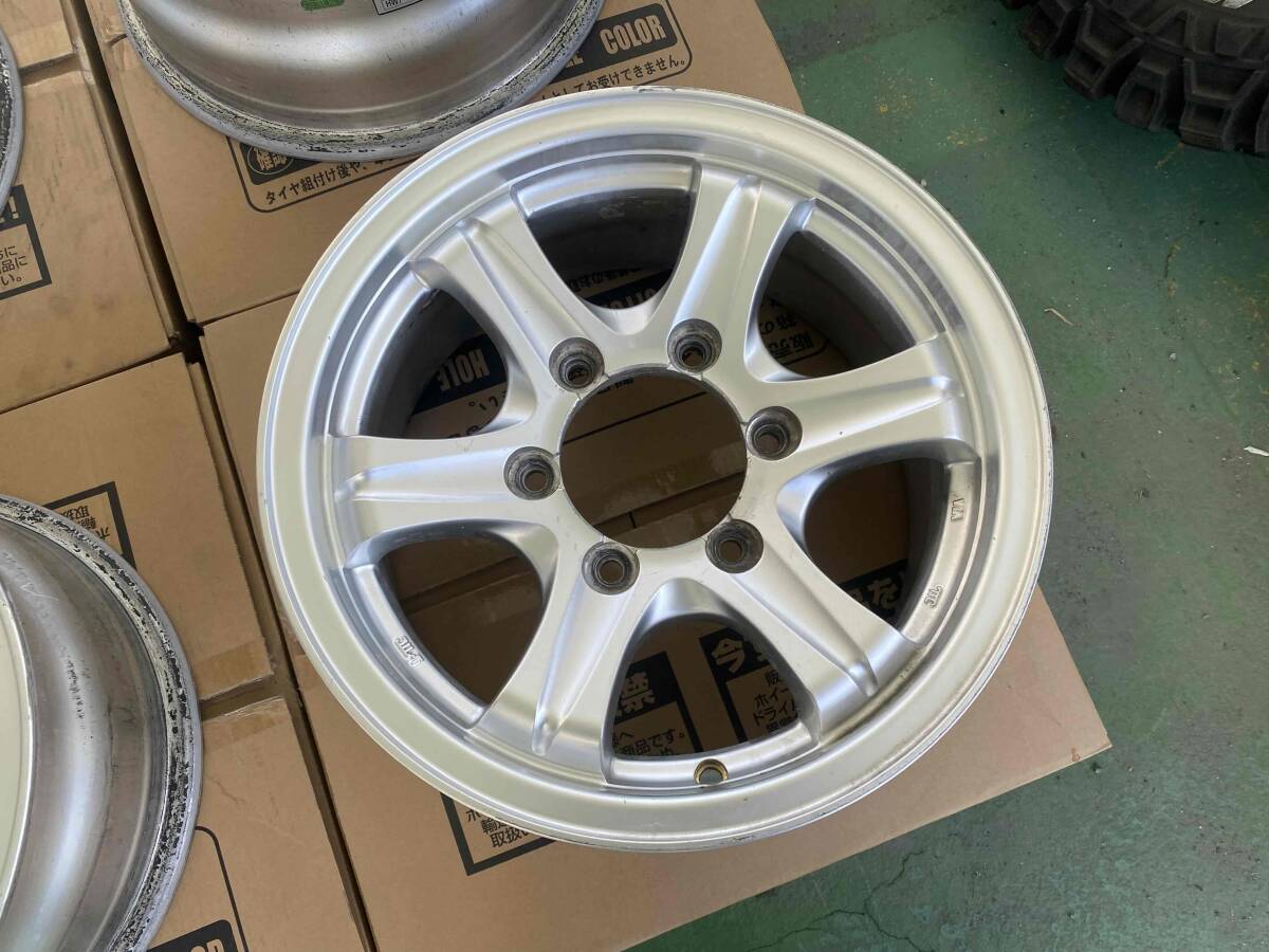 ☆ WEDS キーラー 15x6.5J +28 6穴 PCD139.7 ハイエース等に アルミホイール 中古4本セット ☆の画像2