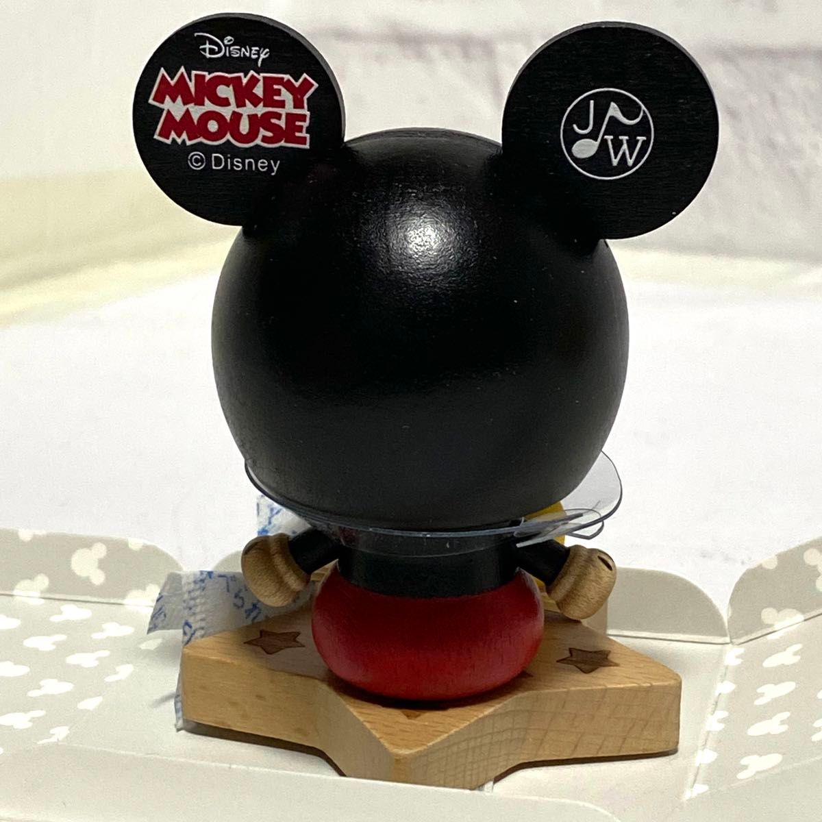 木製　ミッキーマウス　くまのプーさん　ディズニーオーナメント　スプリングヘッドシェイクドール　ウッダーフルライフ　2個セット
