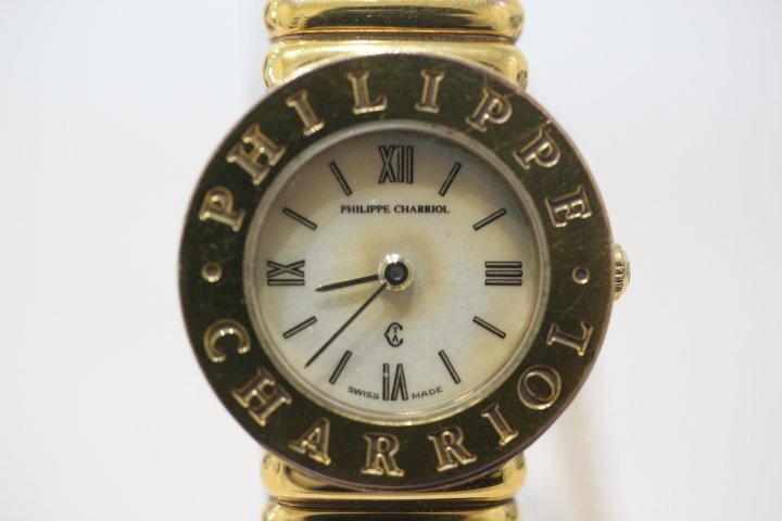 PHILIPPE CHARRIOL フィリップ・シャリオール サントロペ 7007901 文字盤シェル 腕時計 説明書 ケース 箱付 動作未確認 5311