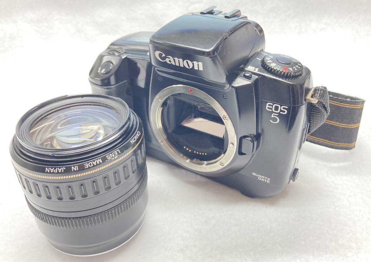 Canon EOS5 QD Quartz Date キャノン イオス５/レンズ ZOOM LENS EF 28-105mm 1:3.5-4.5 動作未確認 ジャンク品の画像1