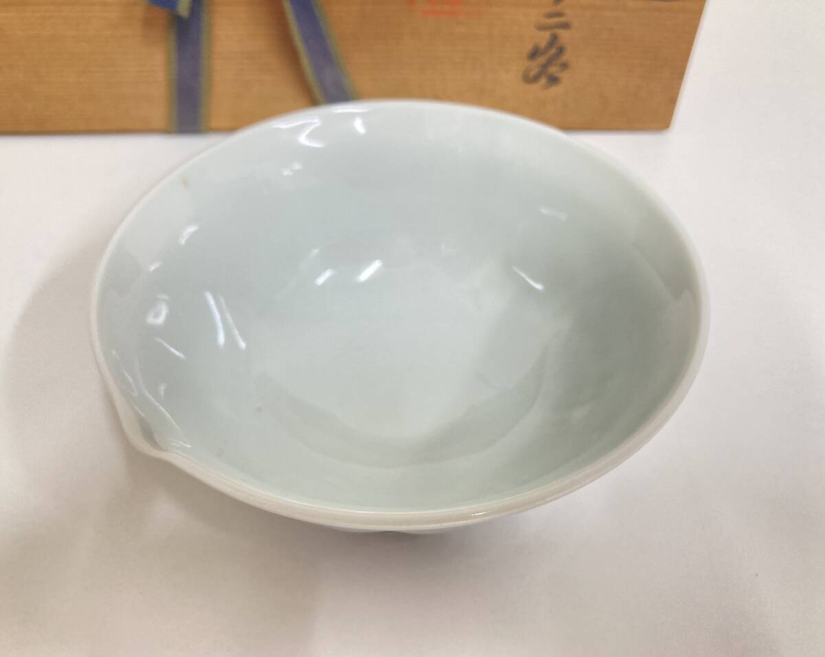 平安 北峰製 青華 小鉢 12客 京焼 食器 陶器 陶磁器 北峰 共箱_画像3