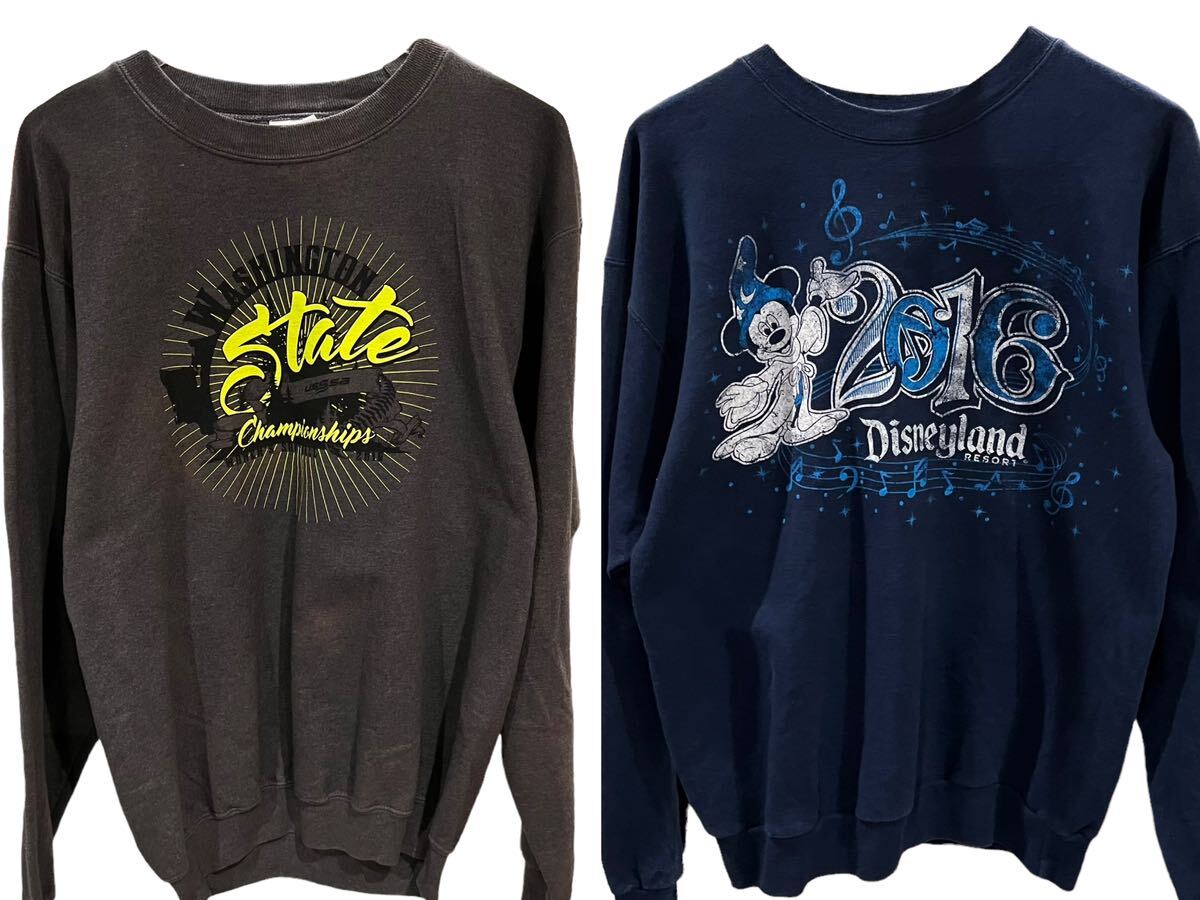 USA古着卸 洗濯済 sweat 12着 セット スウェット Disney ディズニー プリント ロゴ まとめ売り 1円スタート 卸売 アメリカ古着 plywood_画像3