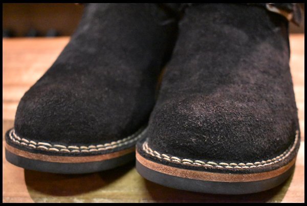 【7.5E 良品 13年】WESCO ウエスコ カスタムボス 黒スエード ブラック ラフアウト 11インチハイト ビブラム430 ブーツ BOSS HOPESMORE_画像5