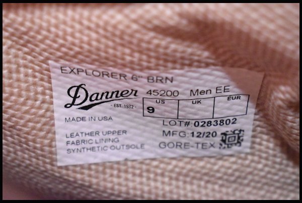 【9EE 箱付 未使用 白タグ】Danner ダナー エクスプローラー 45200 ブラウン 茶 GORE-TEX ゴアテックス レースアップ ブーツ HOPESMORE_画像8