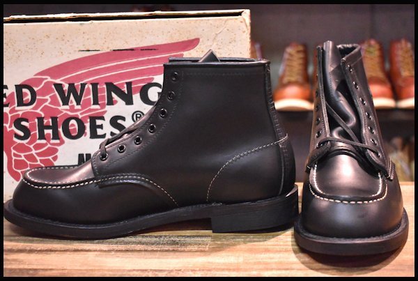 【8D DEAD 100周年モデル 04年】レッドウィング 8283 ブラック 編み上げ 黒 モックトゥ レザーソール ブーツ redwing HOPESMORE_画像1