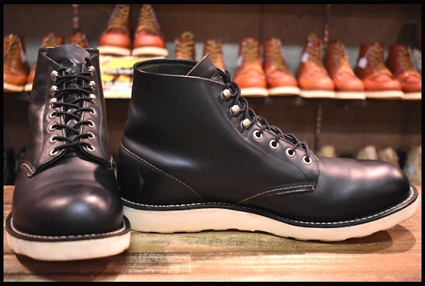 【11D 良品 08年】レッドウィング 8165 アイリッシュセッター 黒 ブラッククローム プレーントゥ 編み上げ ブーツ redwing HOPESMORE_画像2