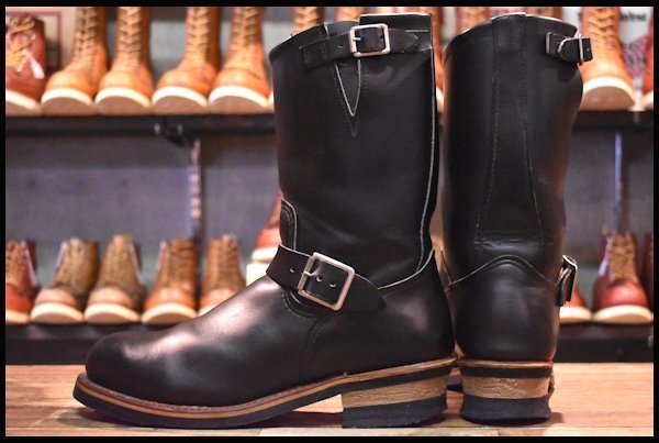 [9.5D beautiful goods PT91 embroidery ] Red Wing 2268 engineer black black chrome steel tu boots redwing HOPESMORE
