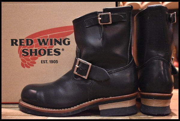 【7.5D 箱付 美品 11年】レッドウィング 2976 ショート エンジニア 黒 ブラッククローム スチールトゥ ブーツ redwing HOPESMORE_画像4