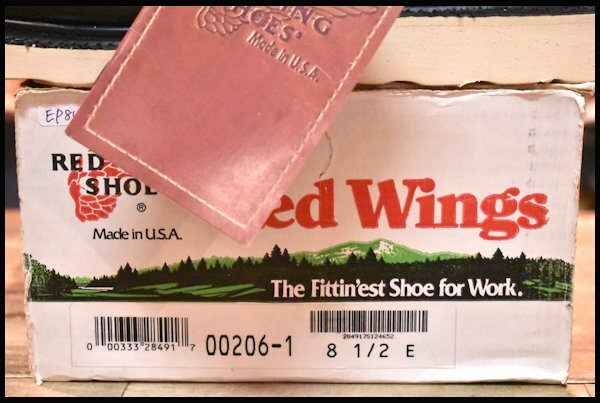 【8.5E 箱付 DEAD 羽タグ 97年】レッドウィング 206 黒 ブラック プレーントゥ 編み上げ レースアップ ブーツ redwing HOPESMORE_画像10