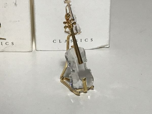 ★SWAROVSKI スワロフスキー クリスタルメモリーズ クラシック バイオリン サックス ピアノ 箱付き ゆうパックおてがる版_画像4