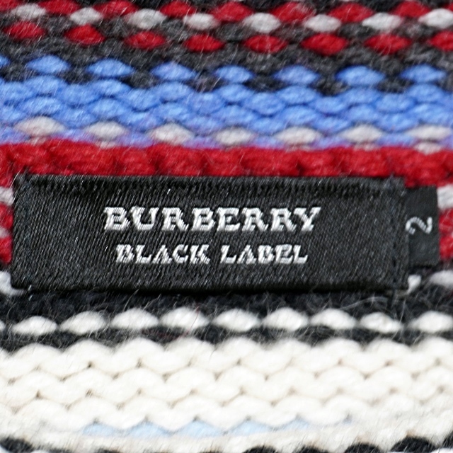 即決★BURBERRY BLACK LABEL★メンズ2≒M 長袖セーター バーバリーブラックレーベル 廃番 希少 マルチカラー 三陽商会