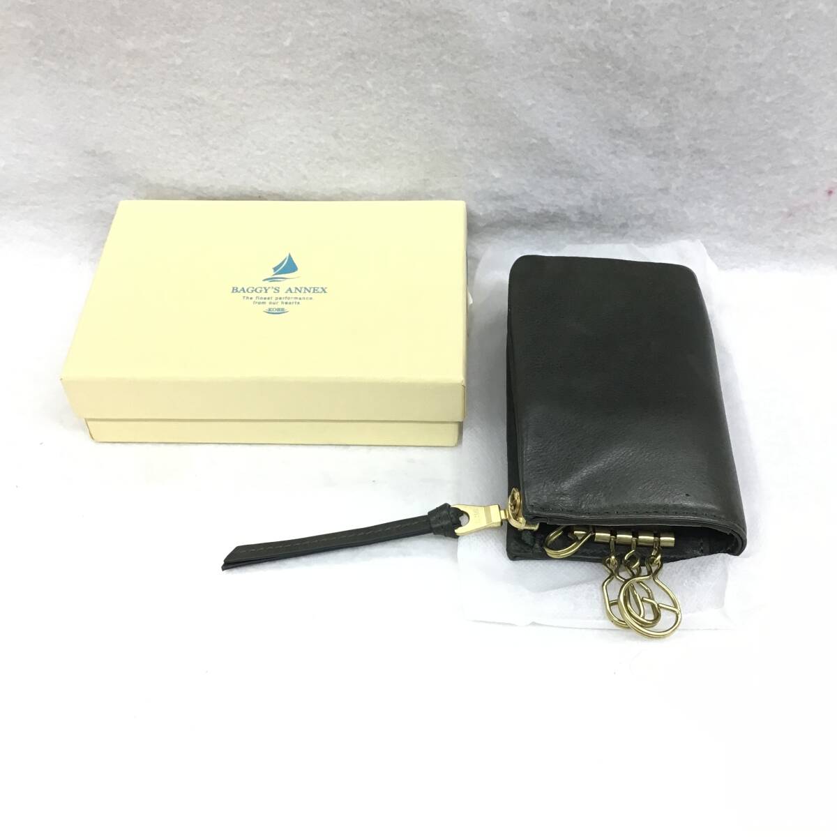  unused goods BAGGY PORT buggy port key case leather olive box attaching 