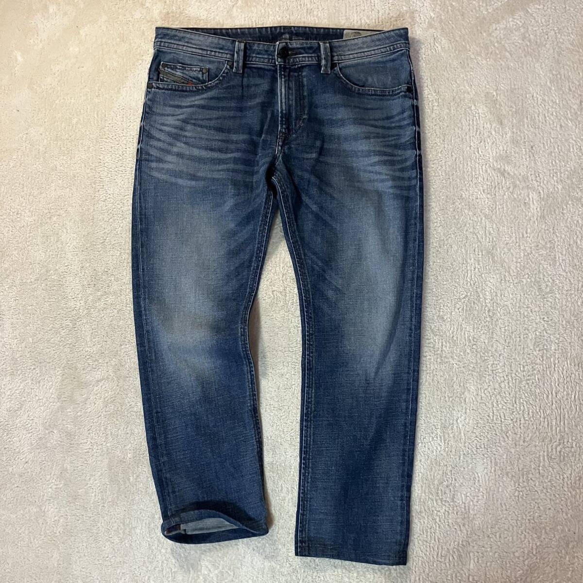 ●美品【色落ち加工◎】DIESEL ディーゼル THAVAR スリムスキニー インディゴデニムパンツ/ジーンズ/W34 L30/メンズ_画像6