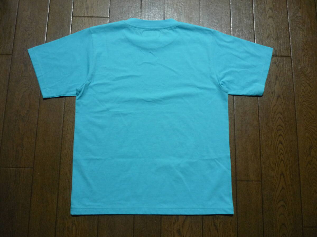 美品 agnis.b アニエスベー 半袖 Tシャツ ロゴ サックス サイズ1の画像2