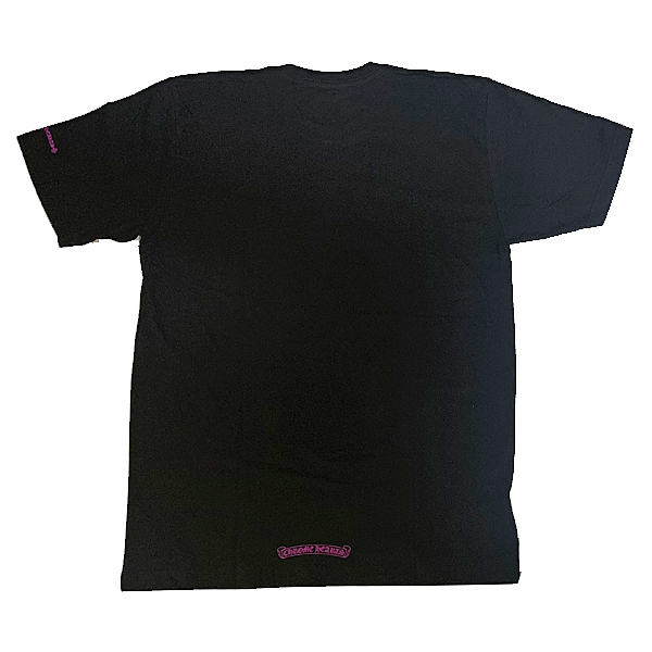 ≪新品≫ クロムハーツ 2024年 メンズ Tシャツ 黒 ブラック ネックロゴ パープル Lサイズ_画像8