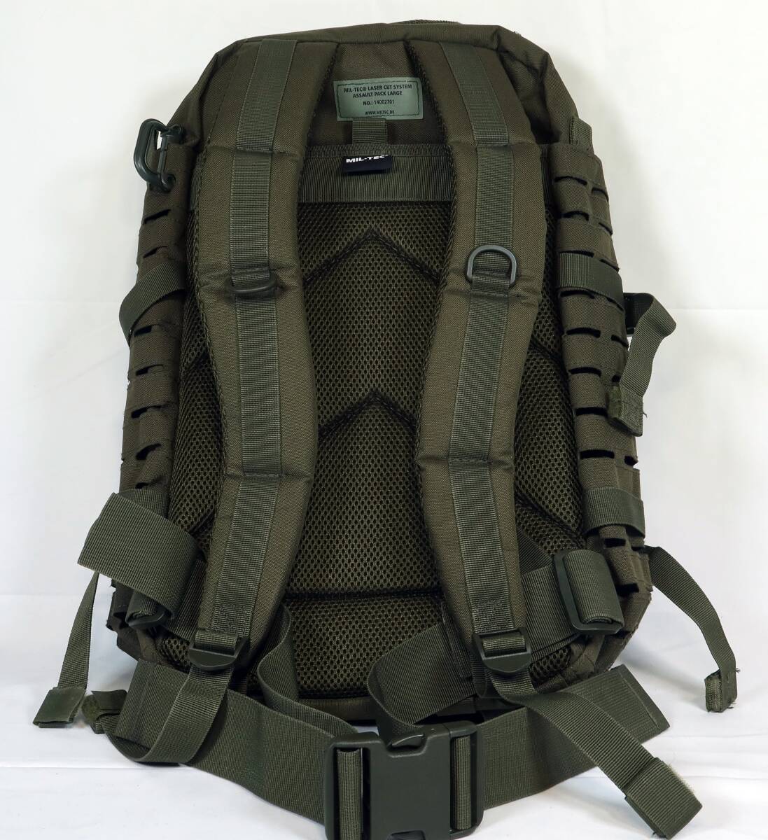 MIL-TEC backpack US ASSAULT PACK Laser cut loop system installing LARGE 36L - OLIVE DRAB D ring attaching military 
