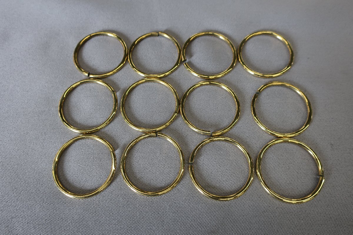 錫杖12環(中)　環　12個セット　真鍮　K-88_画像1