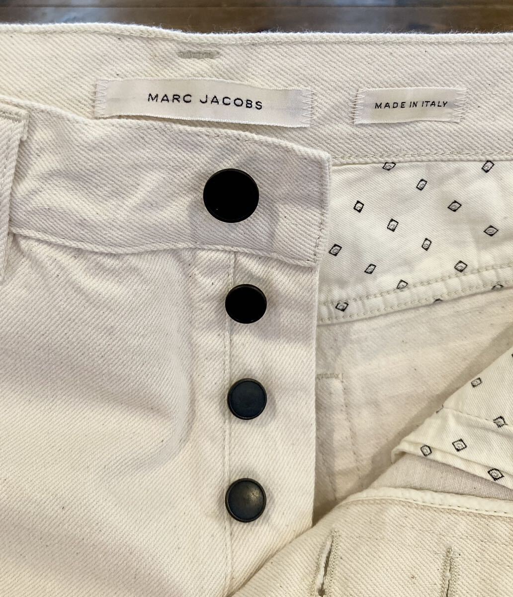 特価 ARCHIVE 新品 MARC JACOBS マークジェイコブス ファーストライン アイボリー 練色 オフホワイトデニム 46 メンズ ジーンズ イタリア製_画像4