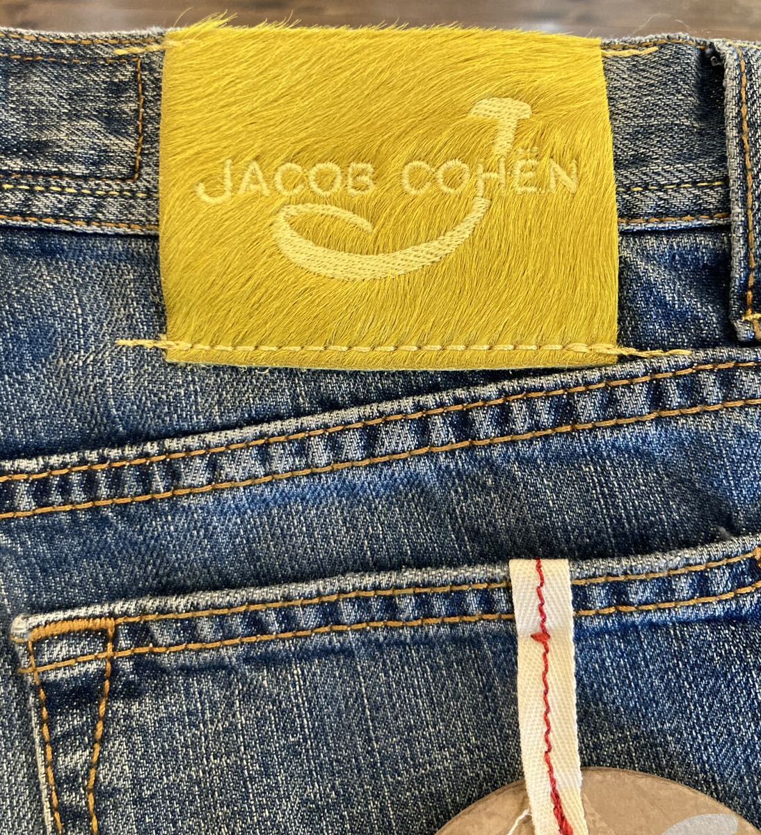 新品 Jacob Cohen PREMIUM ヤコブコーエン ハンドメイド プレミアム 本藍 デニム VINTAGE加工 31 メンズ J620 日本製 最高級デニム生地_画像6