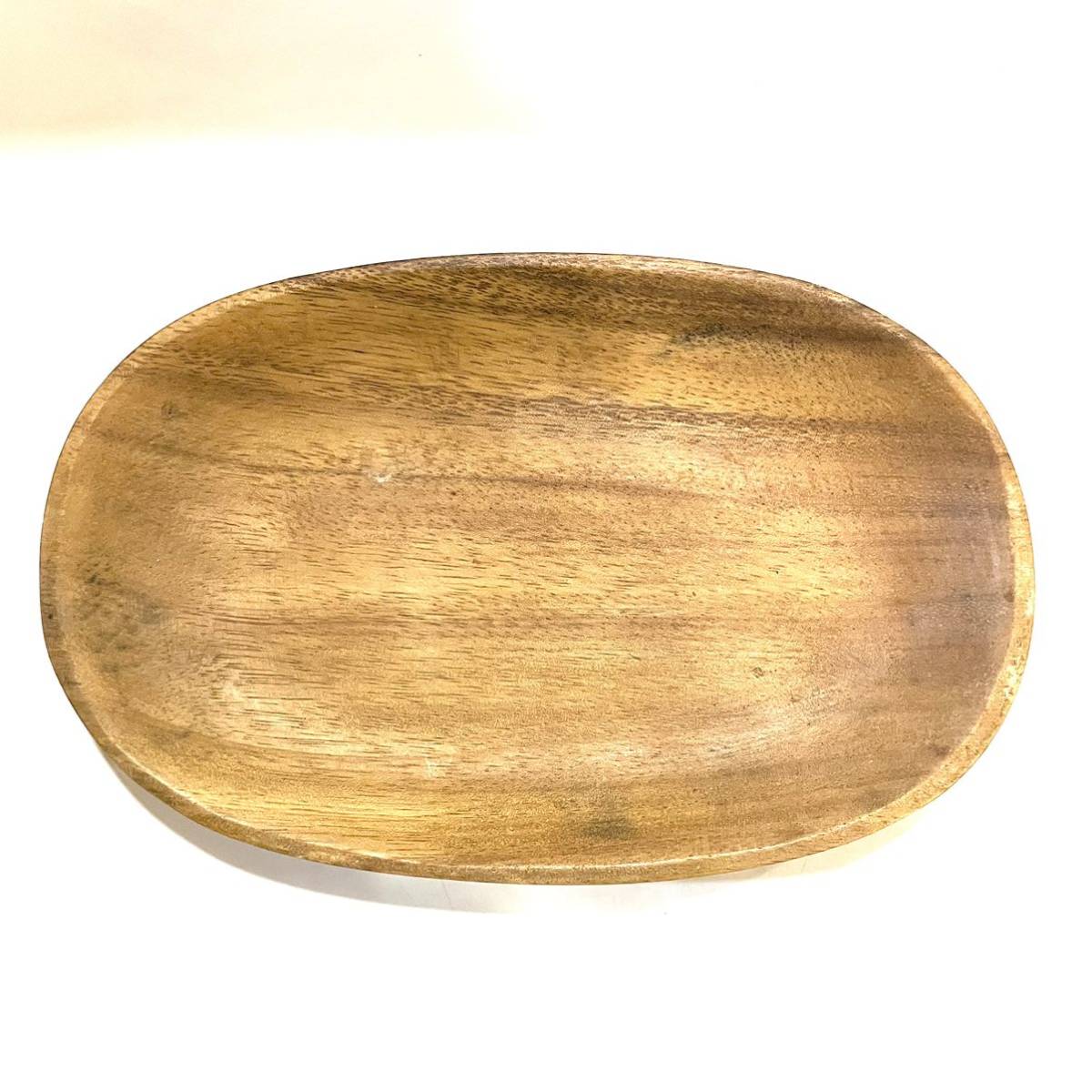 木製プレート wooden オーバル 天然木 アカシア 木皿　2403042_画像1