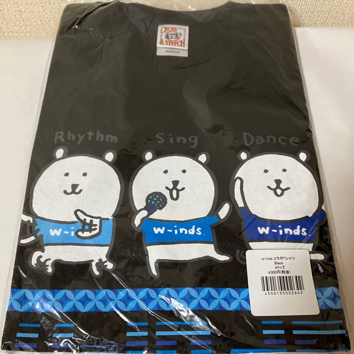 w-inds 自分ツッコミくま コラボTシャツ ナガノ CROSS&STITCH w-inds 自分ツッコミくま コラボTシャツ ナガノ CROSS&STITCH
