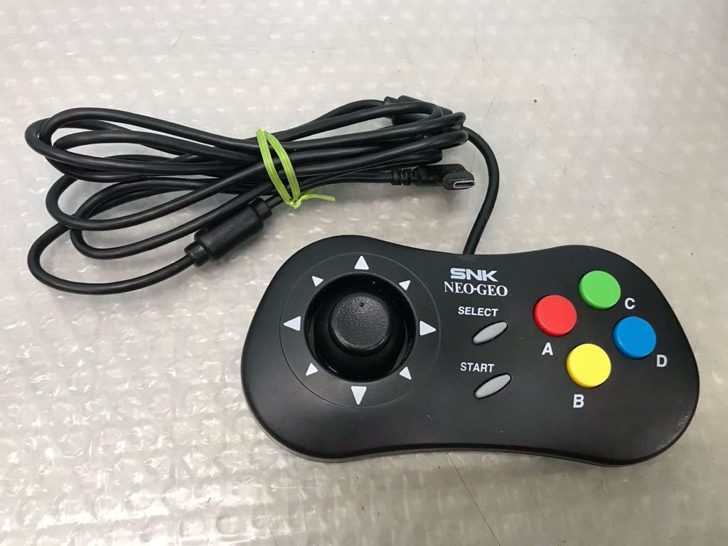 外観状態良好　ネオジオミニ パッド ブラック /NEO-GEO Mini PAD 黒 NEO GEO Mini/NEO-GEO 有線 コントローラ 動作未確認（60s）_画像1