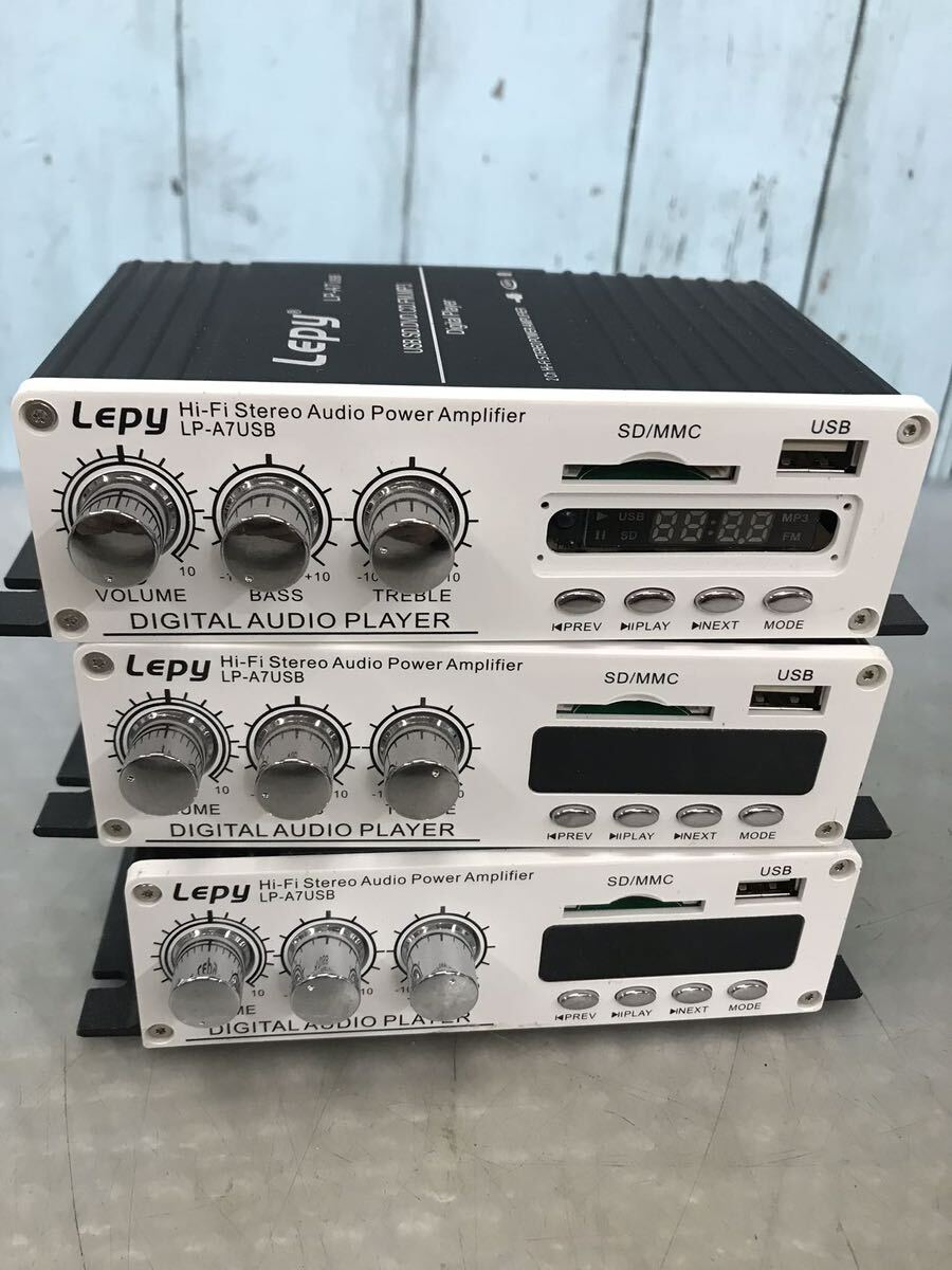 LEPY LP-A7USB オーディオアンプ　計3台　まとめ　ジャンク　（60s）_画像3