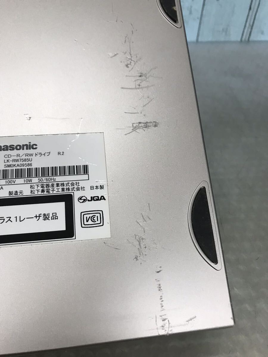 Panasonic CD-R/RWドライブ　 LK-RW7585U 本体のみ　通電のみ確認　（80s）_画像6