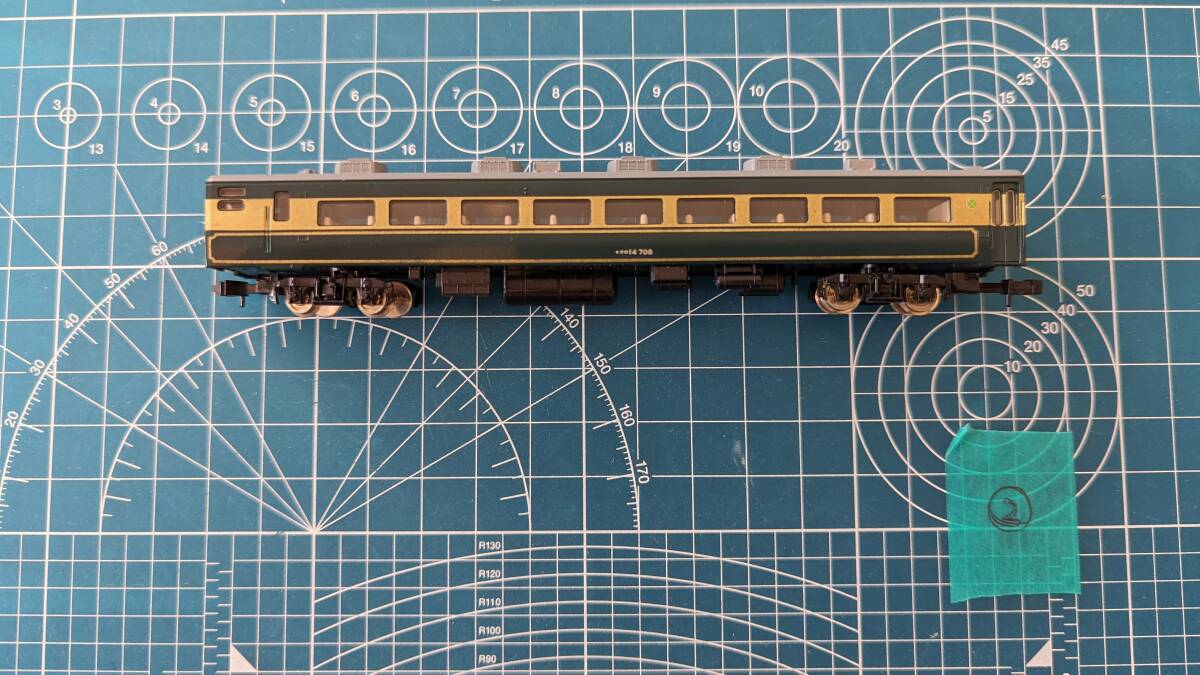 TOMIX　14系客車　サロンカーなにわ　車番708　②　ジャンク品_画像3