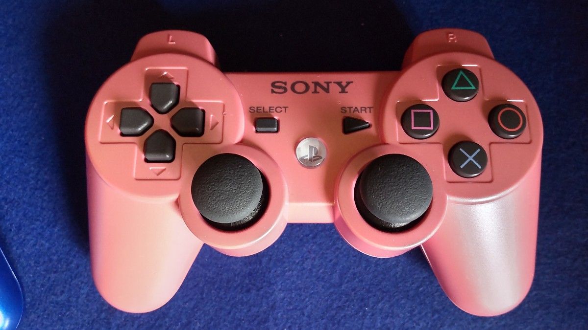 PS3 DUALSHOCK3 デュアルショック３メタリック・ブルーとキャンディー・ピンクおまけUSBケーブル1本