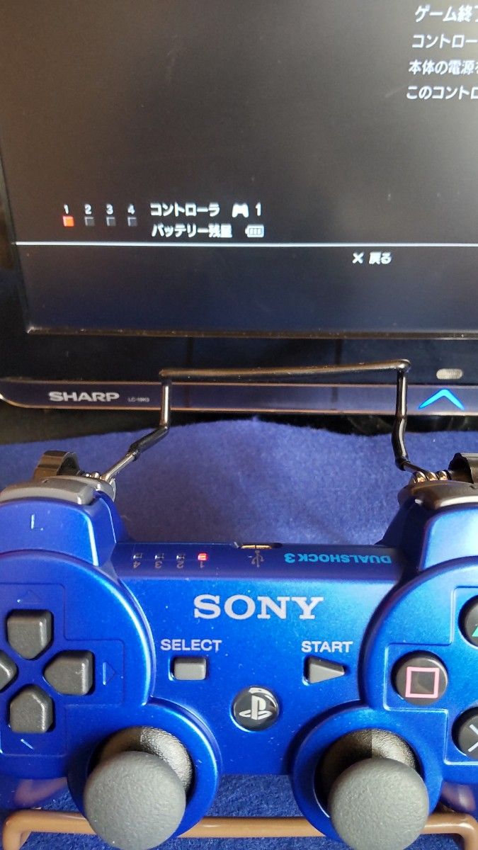 PS3 DUALSHOCK3 デュアルショック３メタリック・ブルーとキャンディー・ピンクおまけUSBケーブル1本
