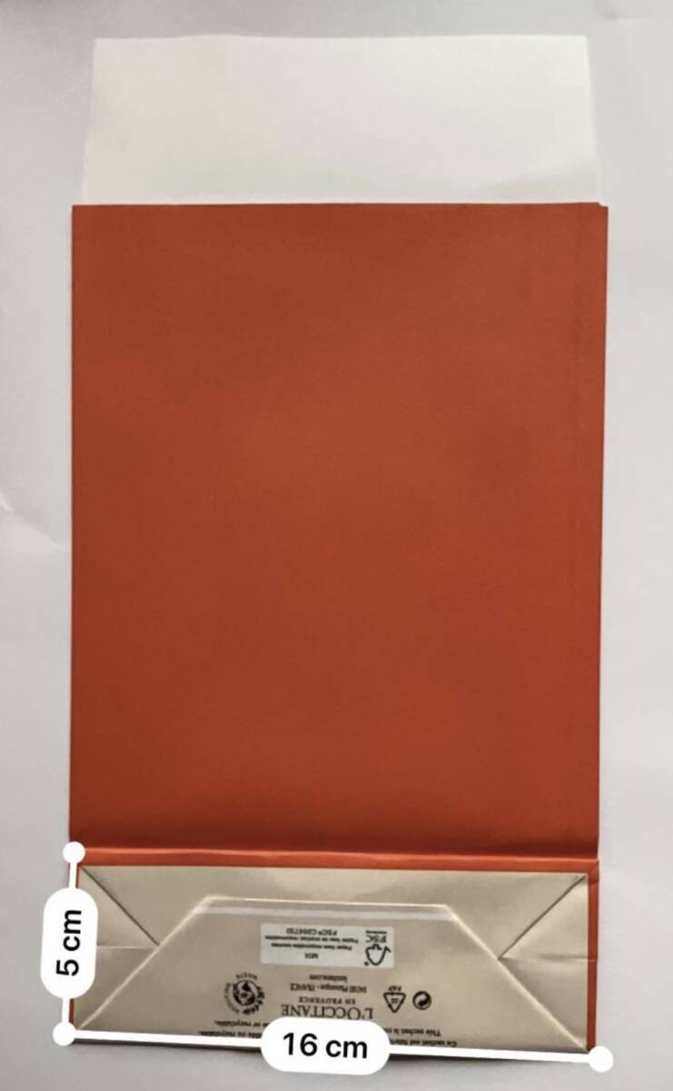未使用 ロクシタン ラッピングキット ショップ袋 紙袋 ショッパー ハンドメイド梱包材 15枚 ③の画像3