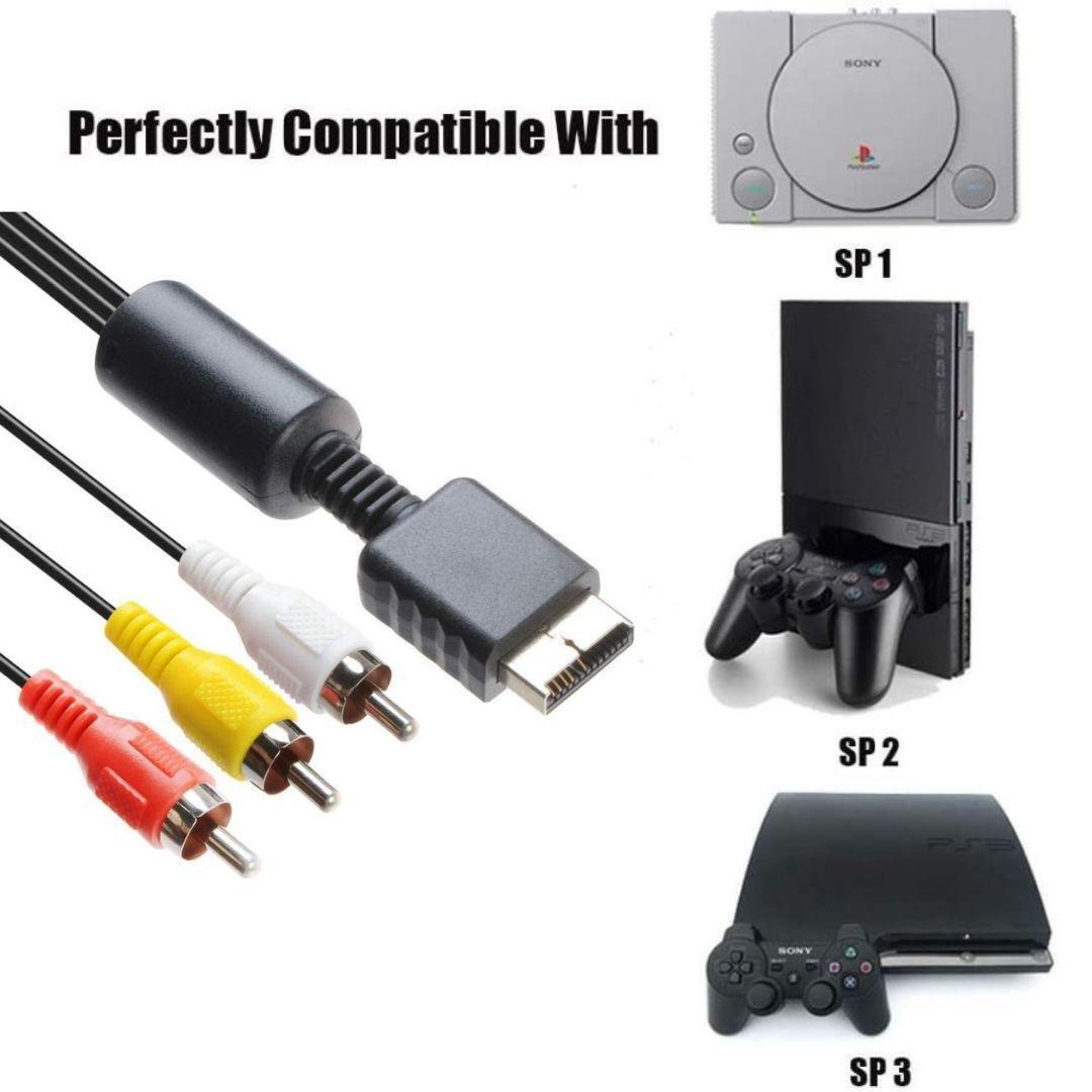 PS1 PS2 PS3 correspondence PlayStation code red white yellow cable AV cable body stereo AV cable PlayStation 1.8m game 3 color cable A02