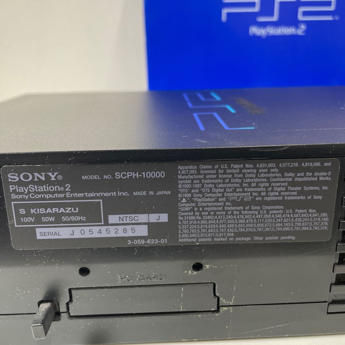 Z◎ SONY ソニー PlayStation 2 プレステ2 プレイステーション2 SCPH-10000 ブラック キズ汚れ有り_画像4