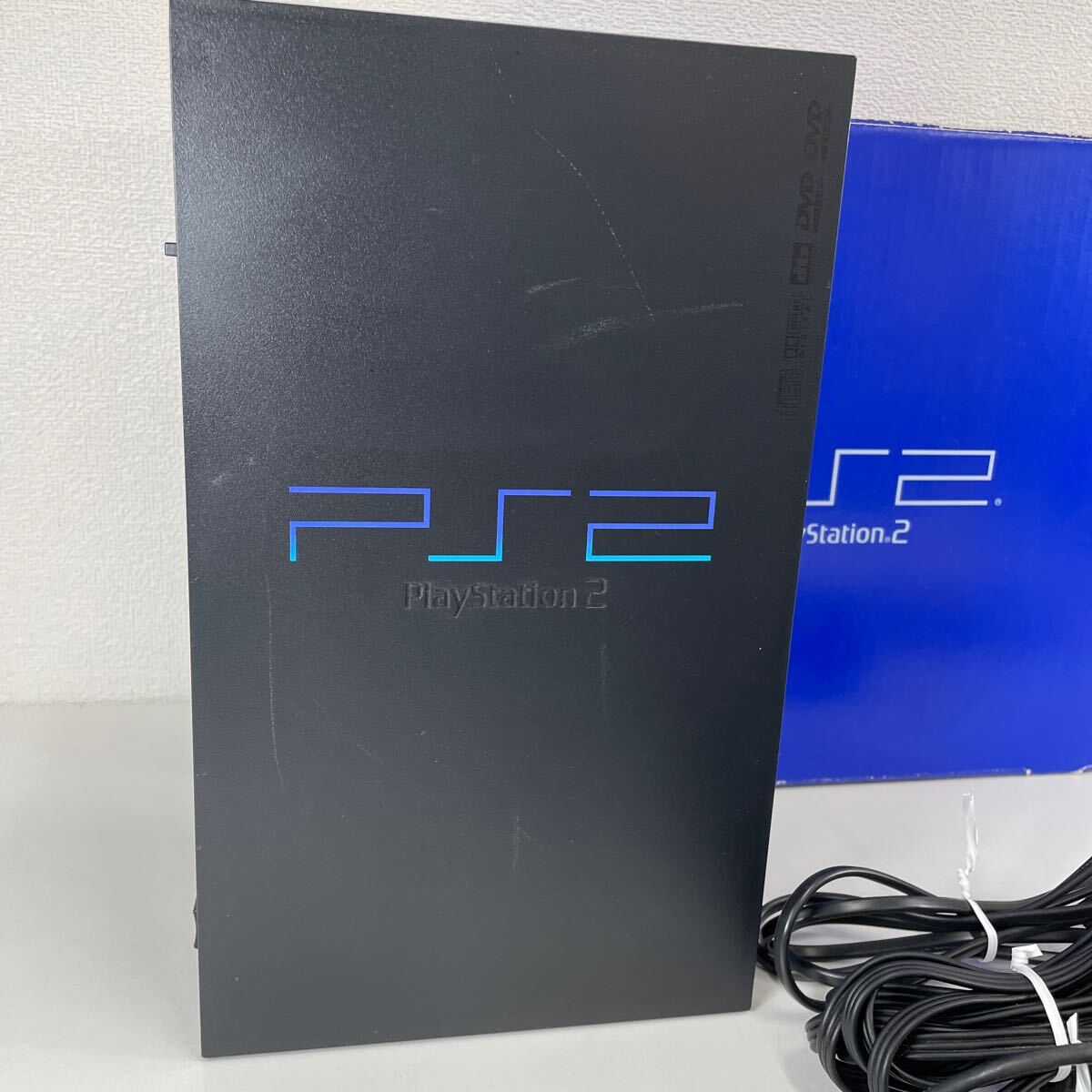 Z◎ SONY ソニー PlayStation 2 プレステ2 プレイステーション2 SCPH-10000 ブラック キズ汚れ有り_画像2