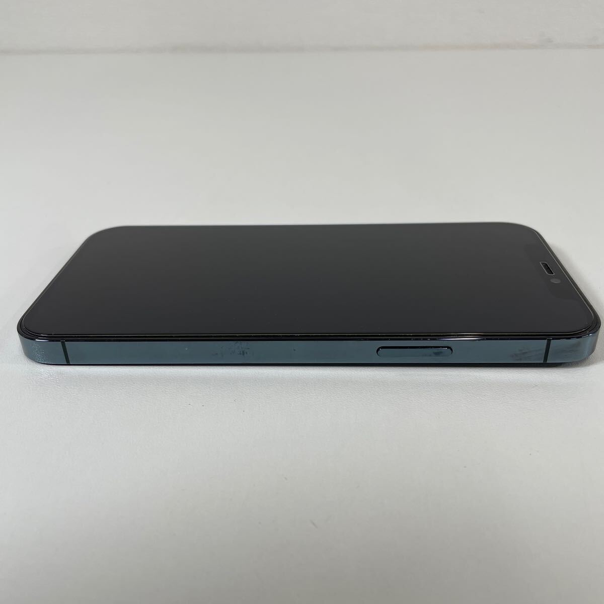 G◎ Apple アップル iPhone12 pro 256GB ブルー MGMD3J/A SIMロック有り KDDI 58.0 概ね美品 スマホカバー付き _画像7